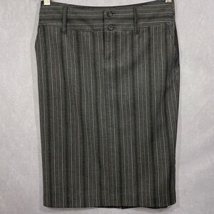 Pinstriped Pencil Skirt  
